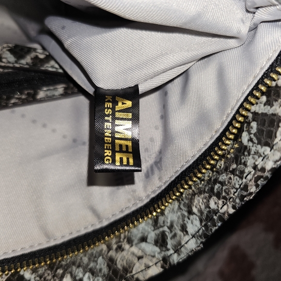 NWT Aimee Kestenberg "Night is Young" Hobo bag - Grey snakeskin DISCONTINUED - Picture 11 of 14